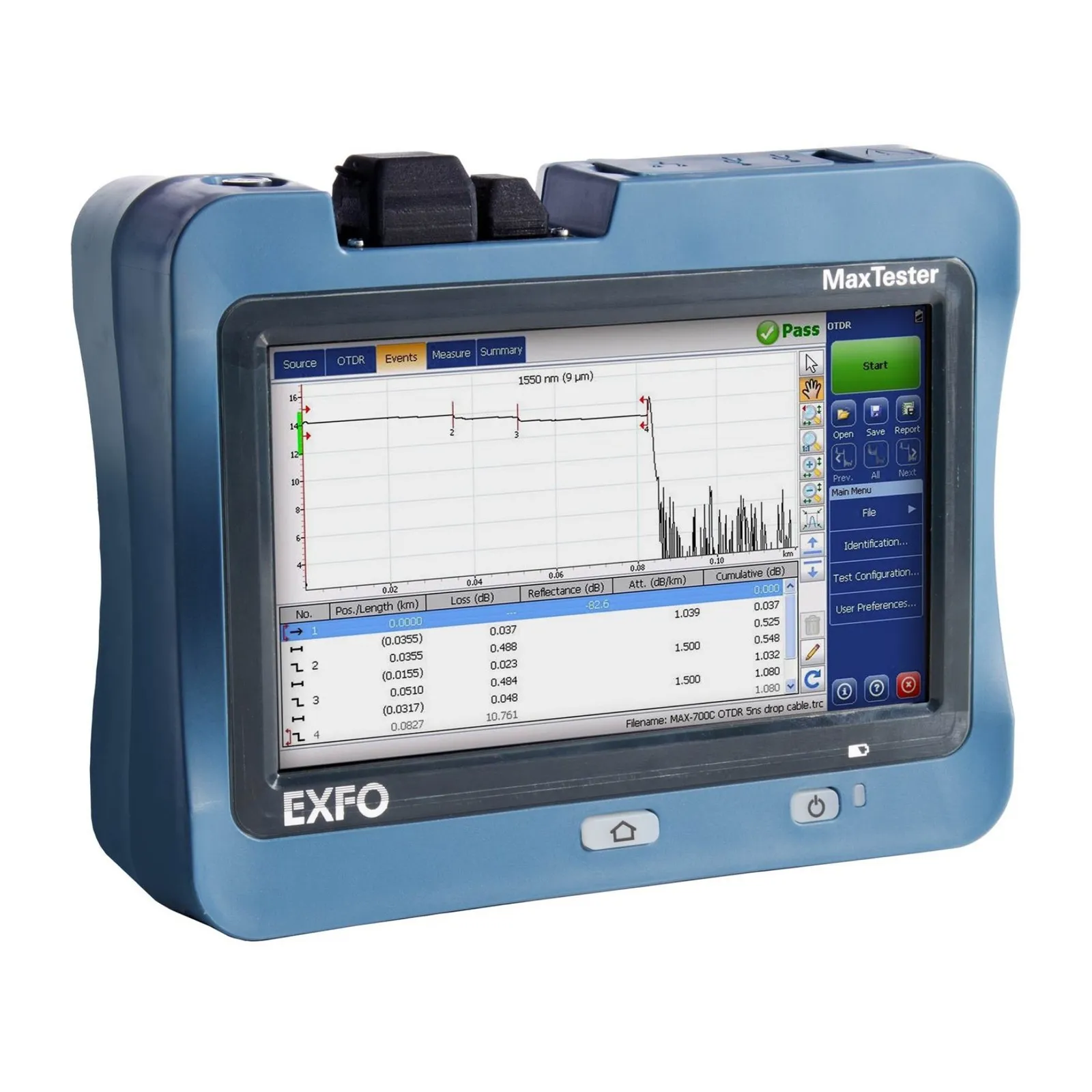 OTDR result